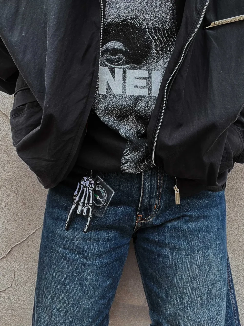 Keychain Accessories Climbing Button Carabiner Skull Pendant