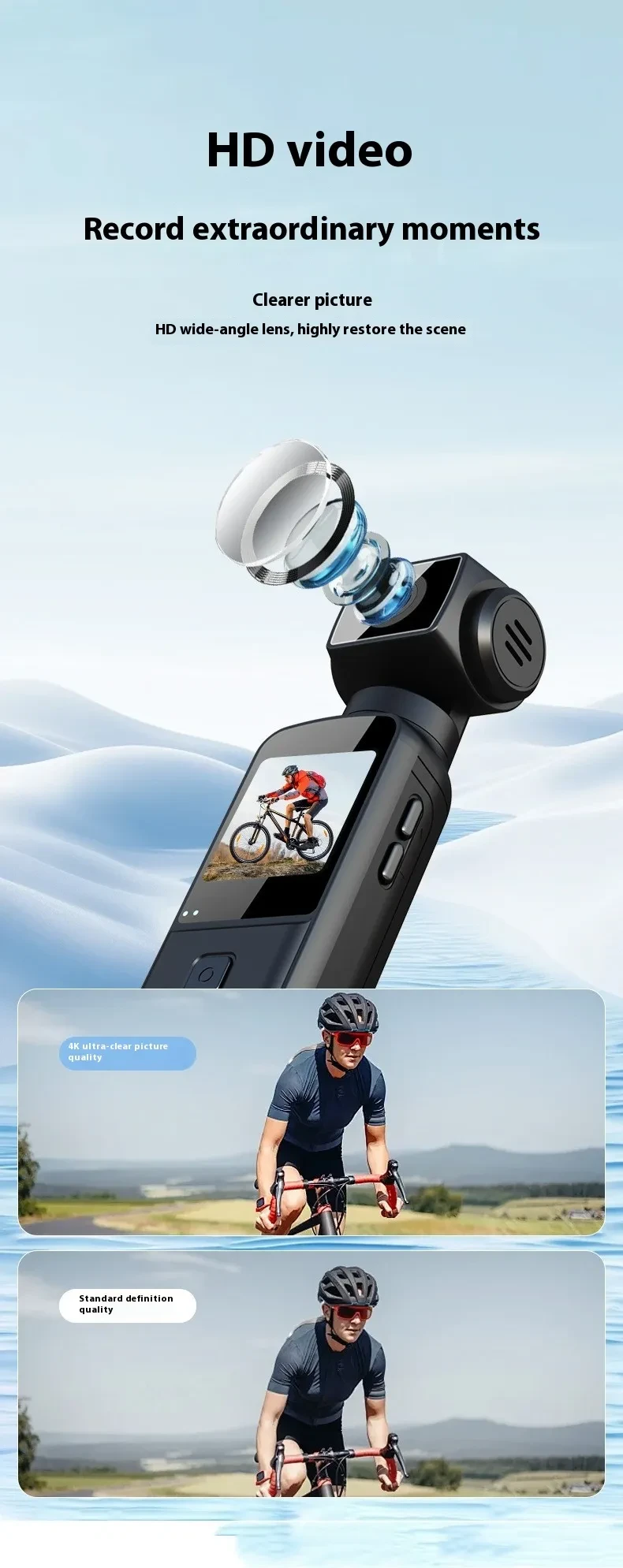 4K HD Anti Shake Pocket Sports Camera Mini