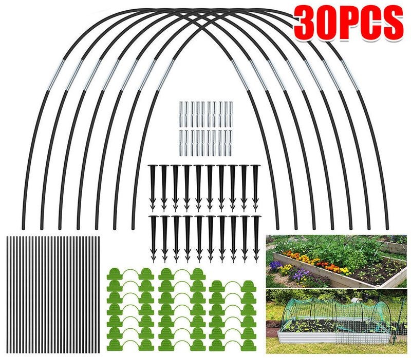 Greenhouse Hoops Set Gardening Rod Seedling Arch Shed Bracket Tunnel