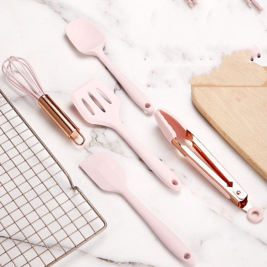Mini baking tool set with rose gold handle