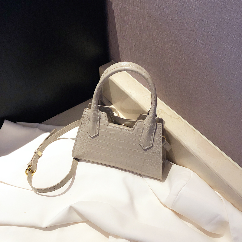 Crocodile Print One-shoulder Messenger Tote Bag