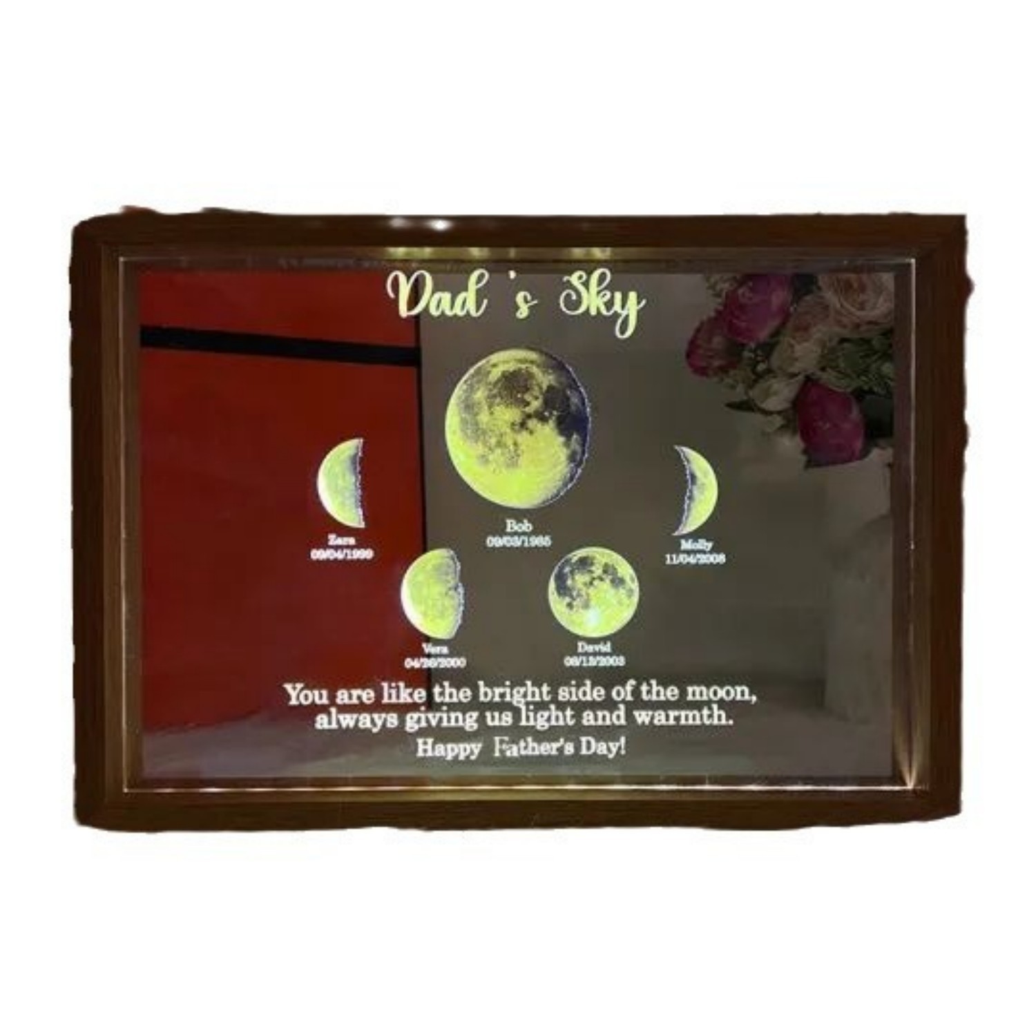 Moon Phase Transparent Luminous Ornament