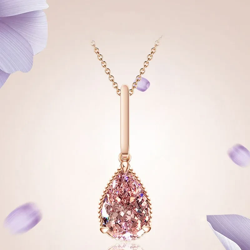 Women's Rose Gold Diamond Pendant