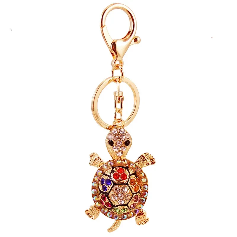 Tortoise car keychain metal pendant