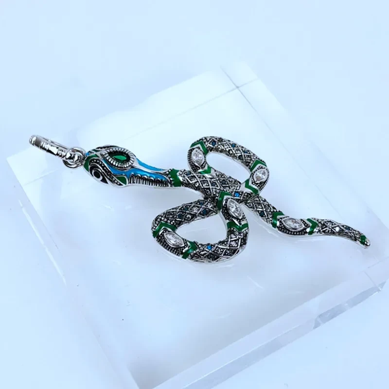 Turquoise Snake Pendant Trendy Zodiac