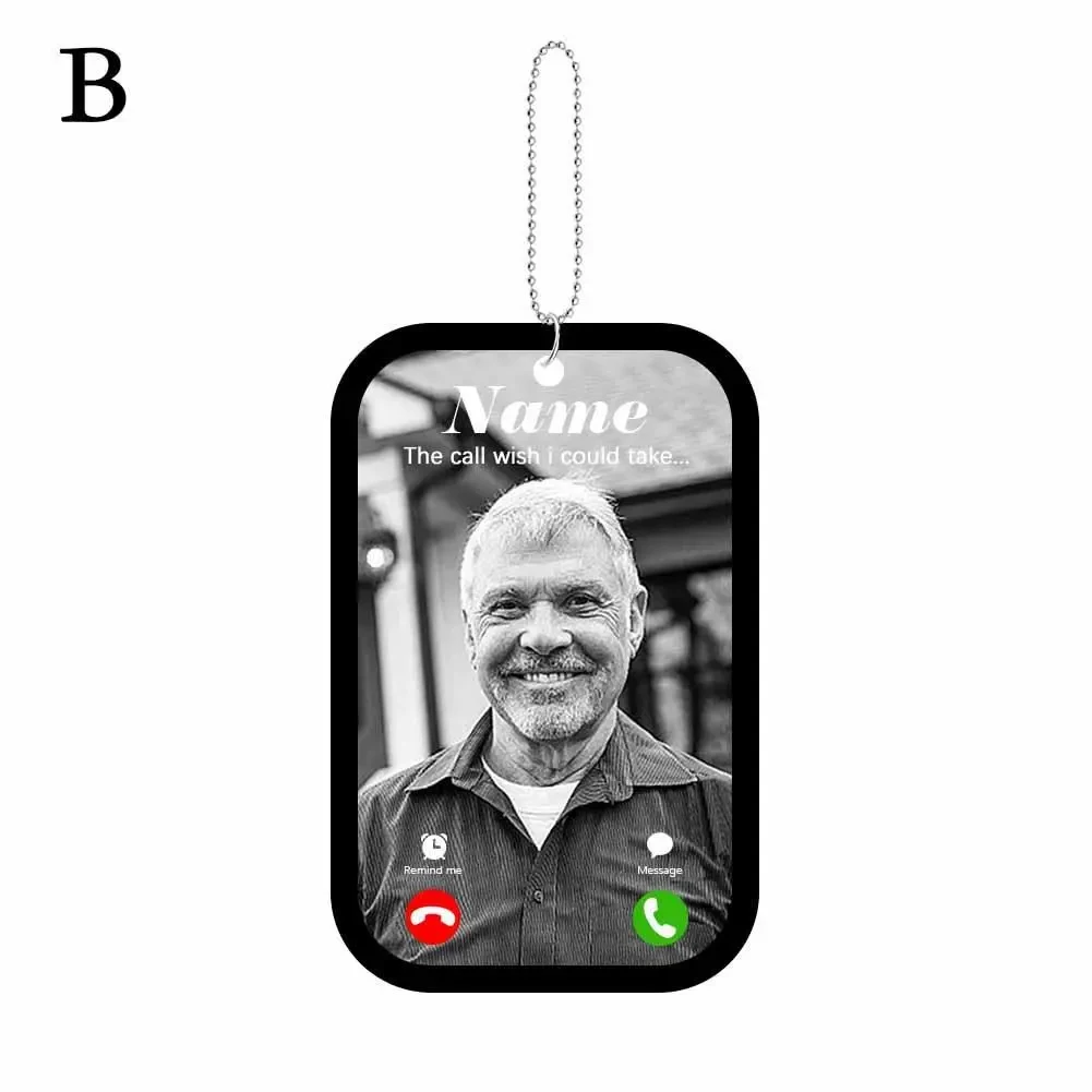 Acrylic Personalized Photo Keychain Flat Decoration