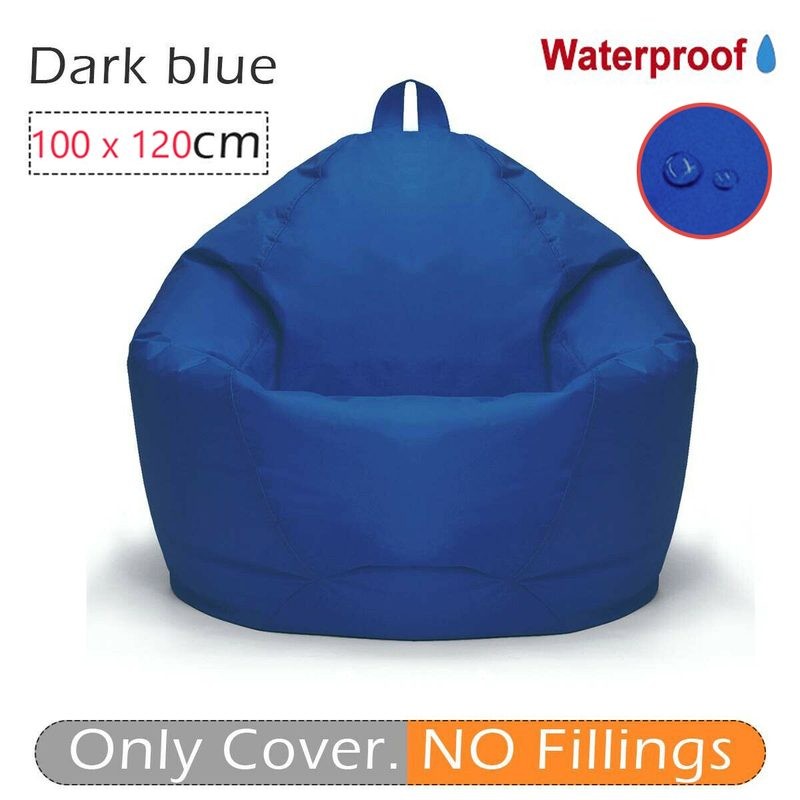 Bean Bag Chair Cover Sofa Cushion Outdoor Waterproof Blue