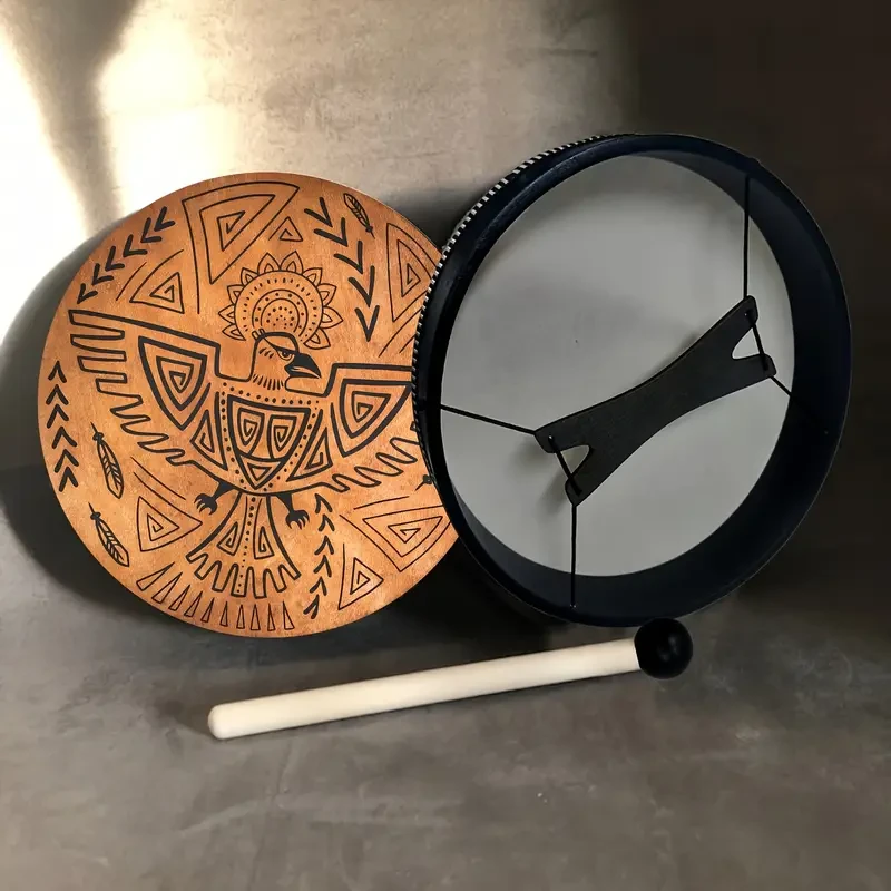VMONKE 10-Inch Sacred Shamanic Bird Hand Drum Kit