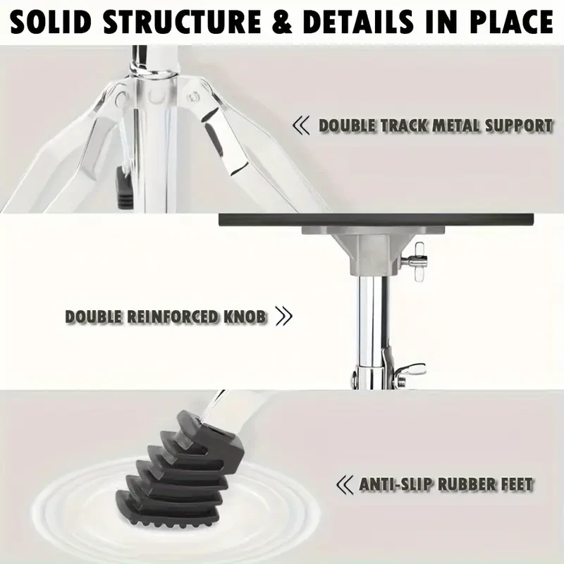 Adjustable Height 5A Sticks Comfort-Padded Drum Throne