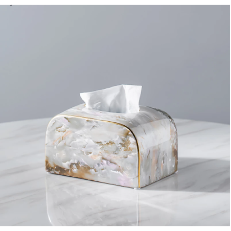 Light Luxury Marbled Paper Towel Decoration Coffee Table Dining Table Napkin Box Home Living Room