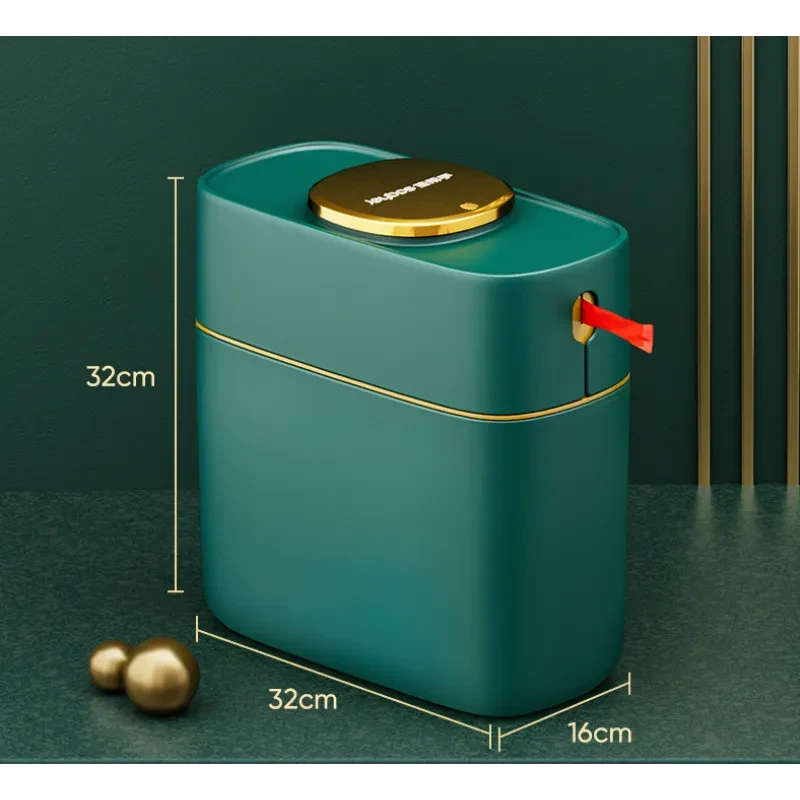 Light Luxury Bedroom With Lid Large Capacity Automatic Packing Trash Can