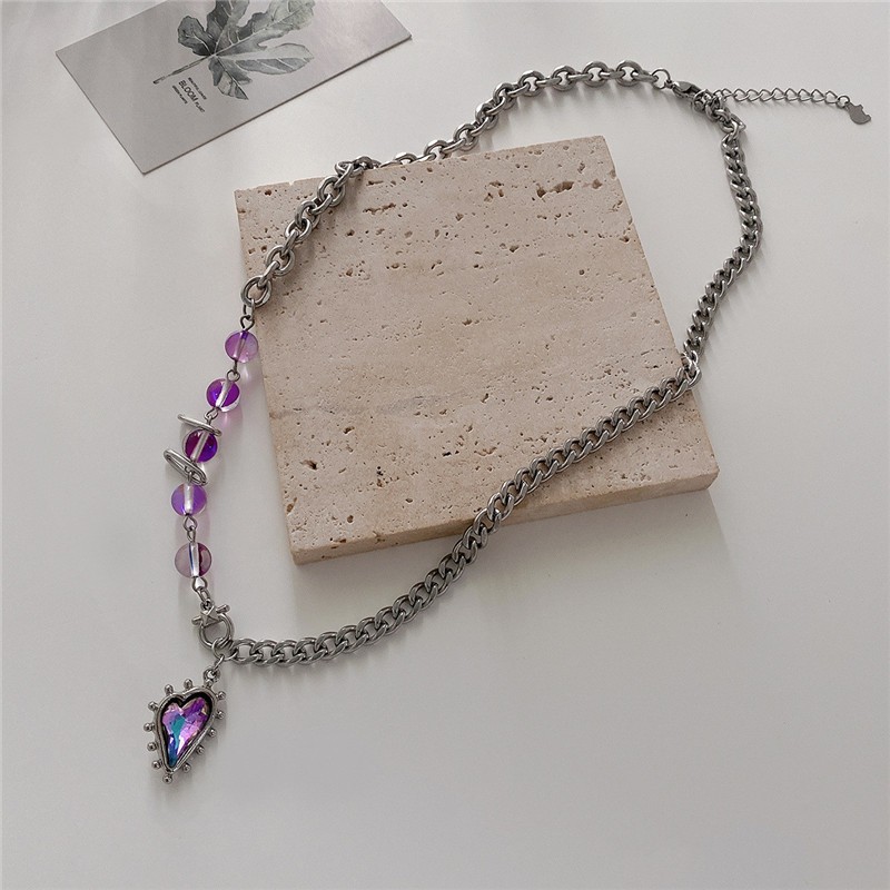 Color Bead Stitching, Light Luxury, Niche Cold Wind Personality Temperament Pendant