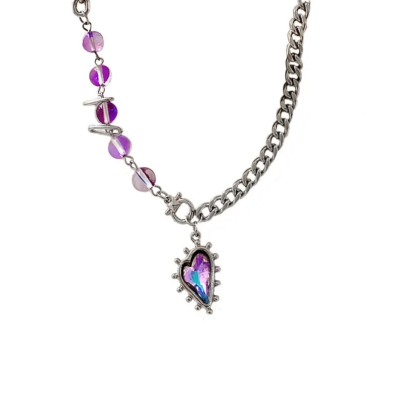 Color Bead Stitching, Light Luxury, Niche Cold Wind Personality Temperament Pendant