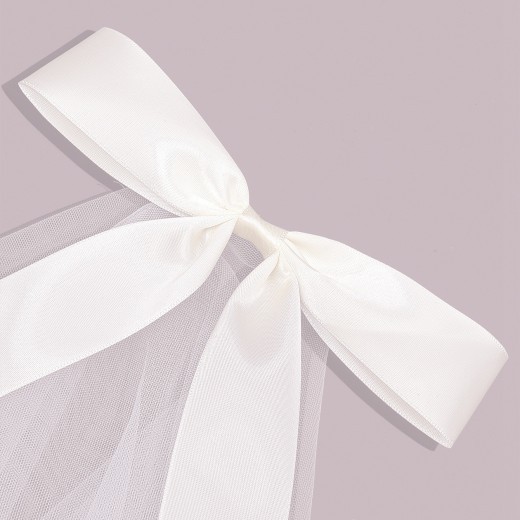 Ladies Fashion Ribbon Bridal Veil Short