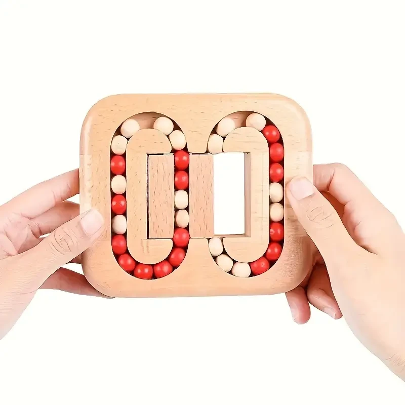 Khaki Creative Brain Teaser Wooden Maze Puzzle Game