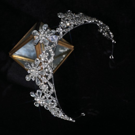 Zircon Crown Hair Accessories Bridal Wedding Makeup