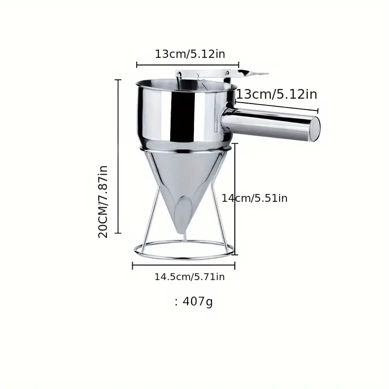 Milaya 1.2L Stainless Steel Batter Separator with Stand