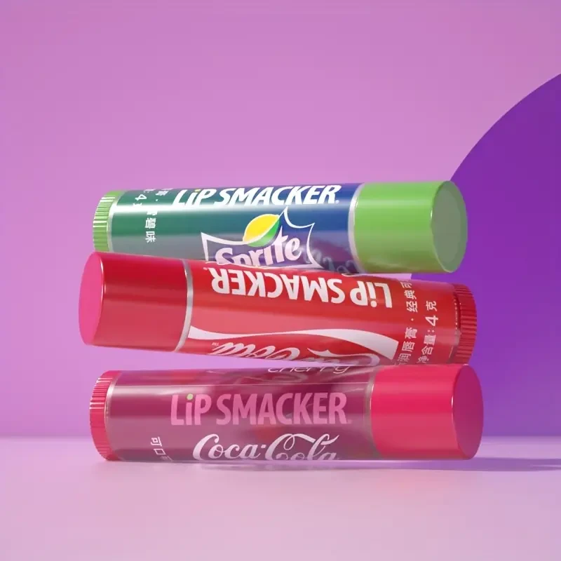 LiP SMACKER Coca-Cola Collaboration 3pcs Lip Balm Set with Moisturizing Cola Flavor + Sprite Flavor + Cherry Flavor