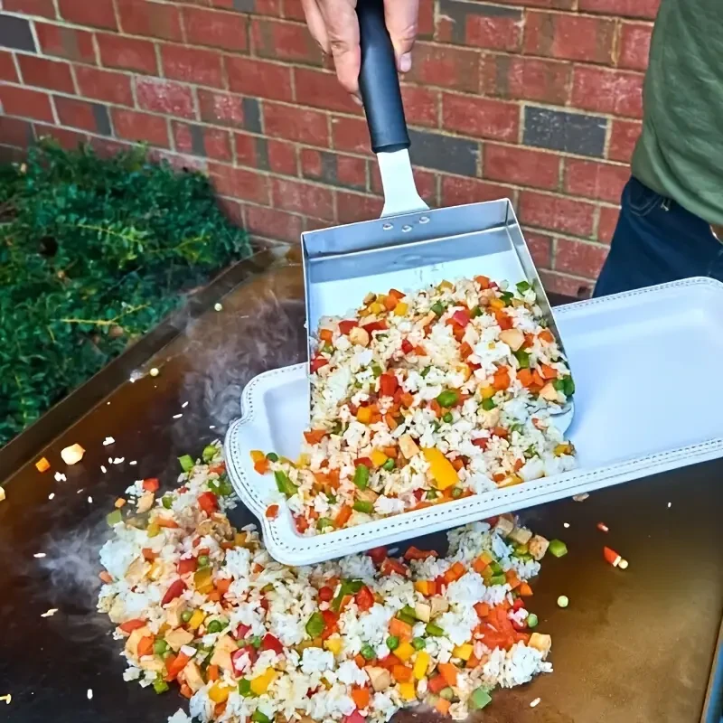 SHAON Extra Large Stainless Steel Food Mover with Flat Bottom