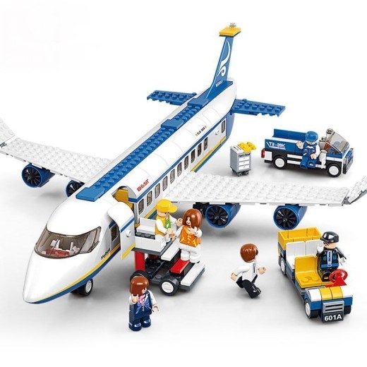 Children's Educational Plastic Plug-In Toy Airplane Aviation Series