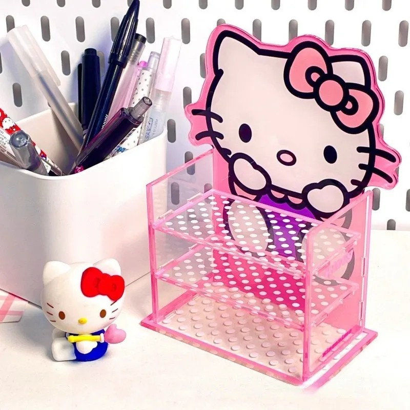 Sanrio Hello Kitty 3-Tier Acrylic Display Stand - Durable Transparent Storage Rack
