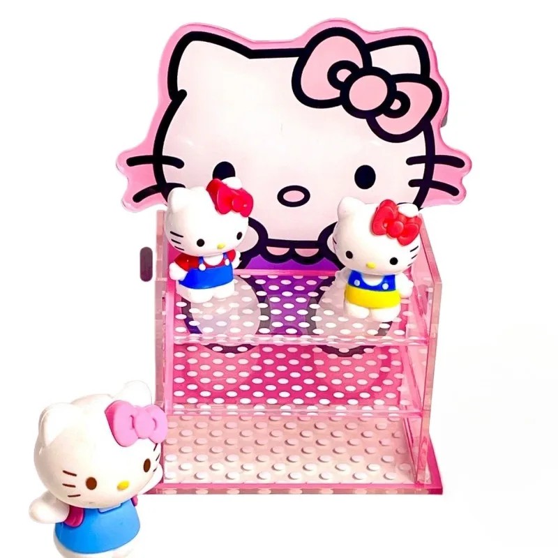 Sanrio Hello Kitty 3-Tier Acrylic Display Stand - Durable Transparent Storage Rack