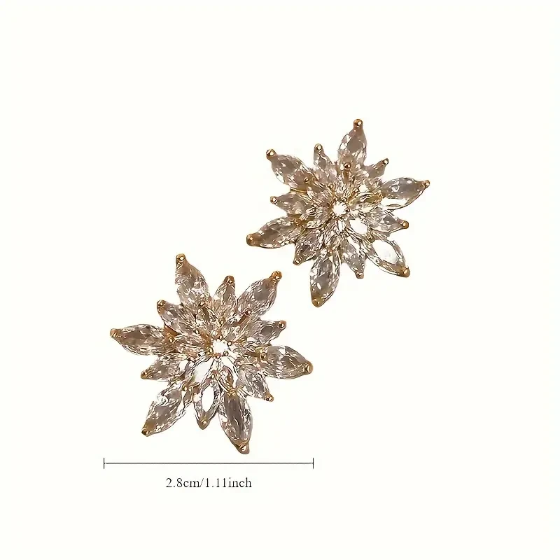Elegant Snowflake Flower Earrings