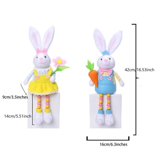 Easter Bunny Spring Pastoral Doll Ornaments