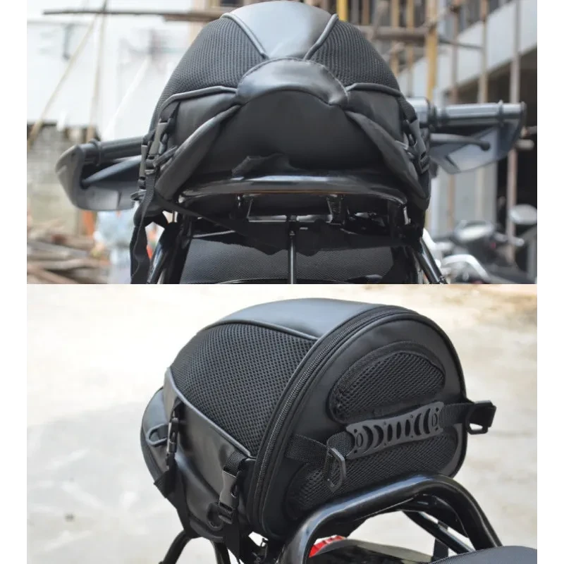 1X Motorcycle Tail Bag Back Seat Storage Backpack Carry Hand Shoulder Waterproof