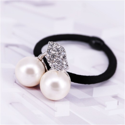 Small And Cute Rhinestone Cherry Hair Rope