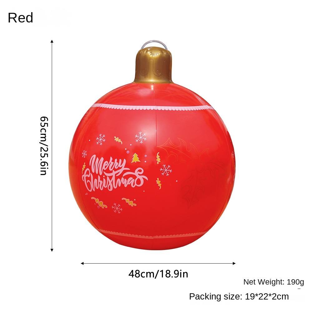 PVC Inflatable Christmas Lantern Ball - Garden Decoration and Holiday Atmosphere Ball