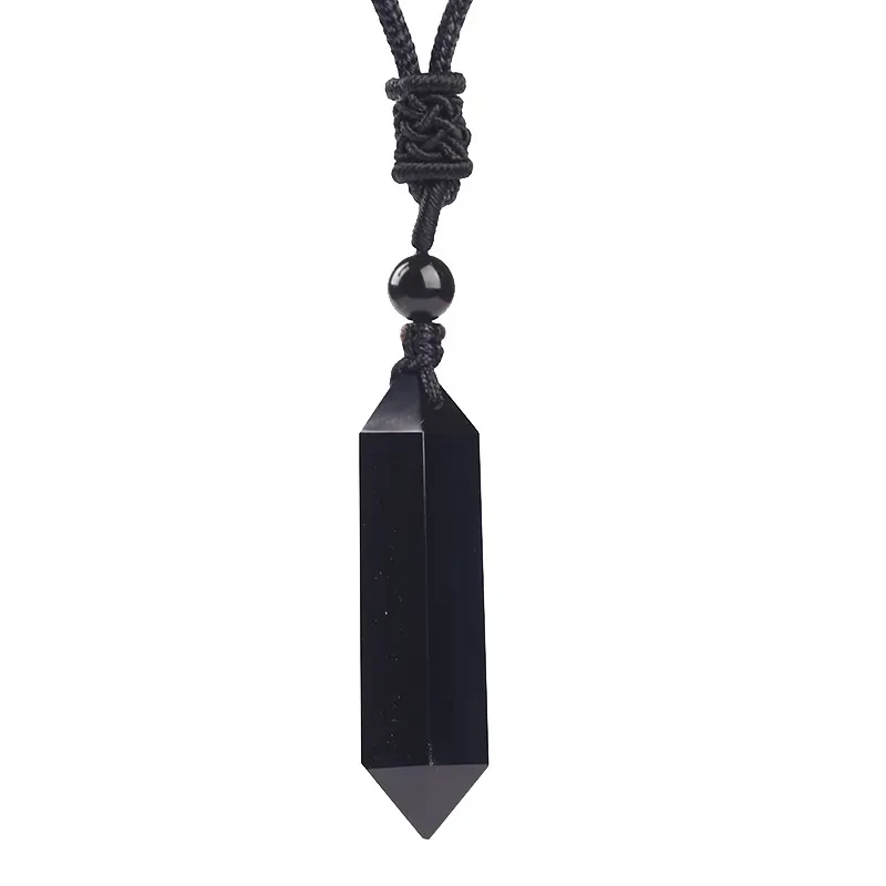 Natural Obsidian Hexagonal Pendant Originality