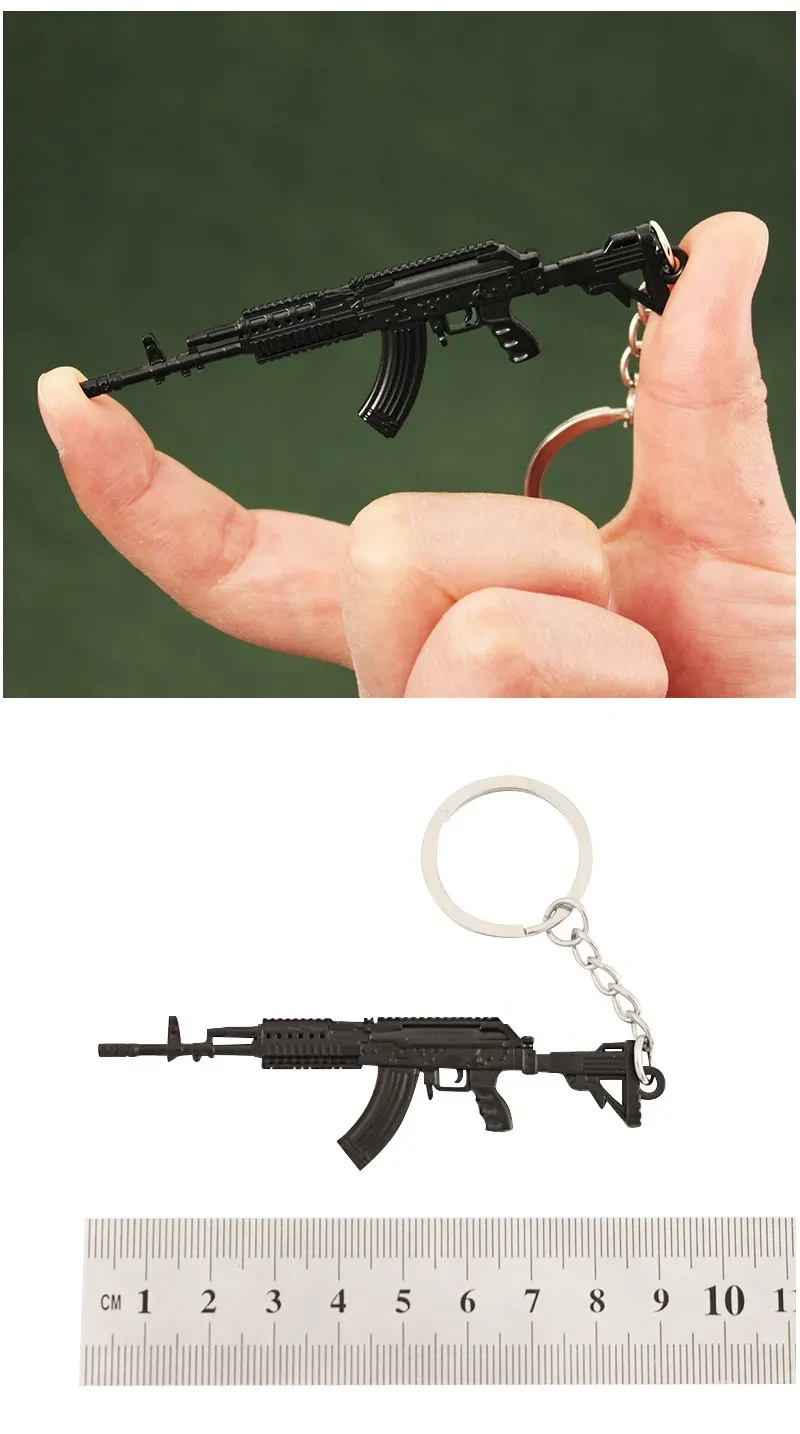 Mini Weapon Keychain M762 Toy Gun Model Ornament