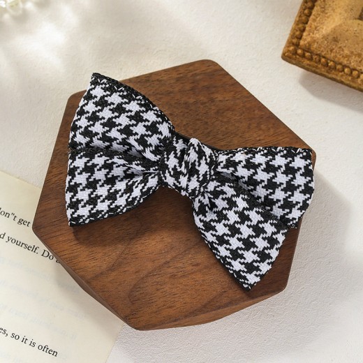 Barrettes Fabric Back Head Big Bow Spring Clip