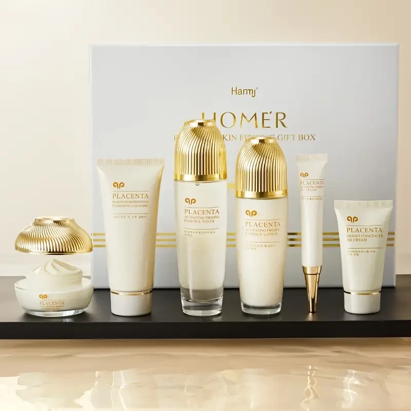 Hanmj Sheep placenta firming six-piece set high-end Light Beige care products hydrating and moisturizing