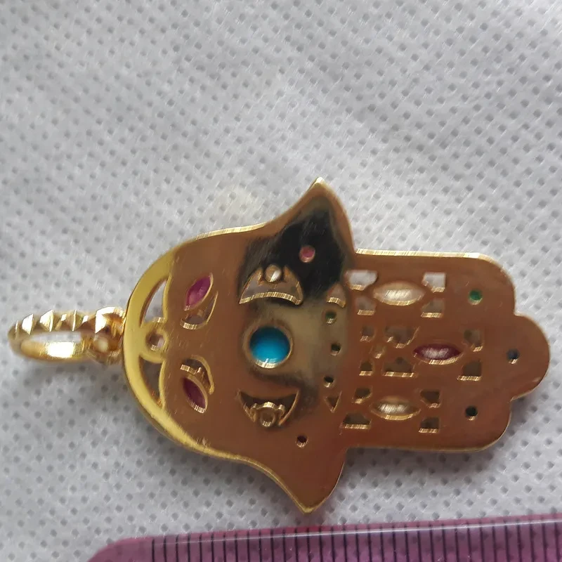 Gold Plated Hand of Fatima Pendant