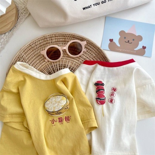 Summer New Versatile Girls' Short-sleeved Casual Round Neck