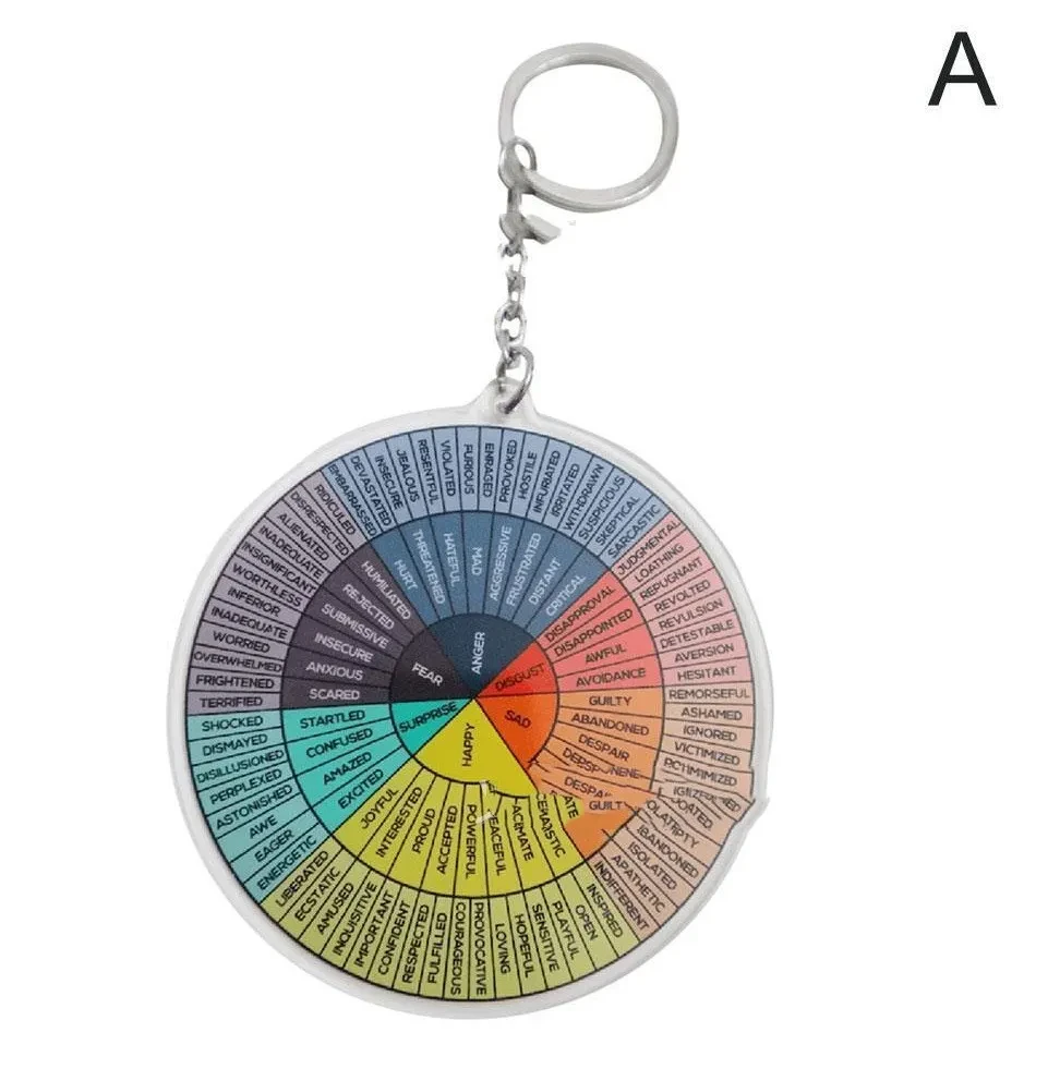 Color Feeling Wheel Double Sided Keychain
