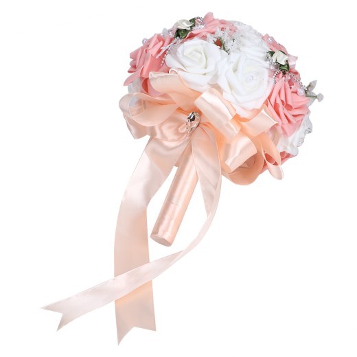 Artificial Wedding Bouquet Simulation Bridal Holding Flower Decoration Wedding SuppliesPink