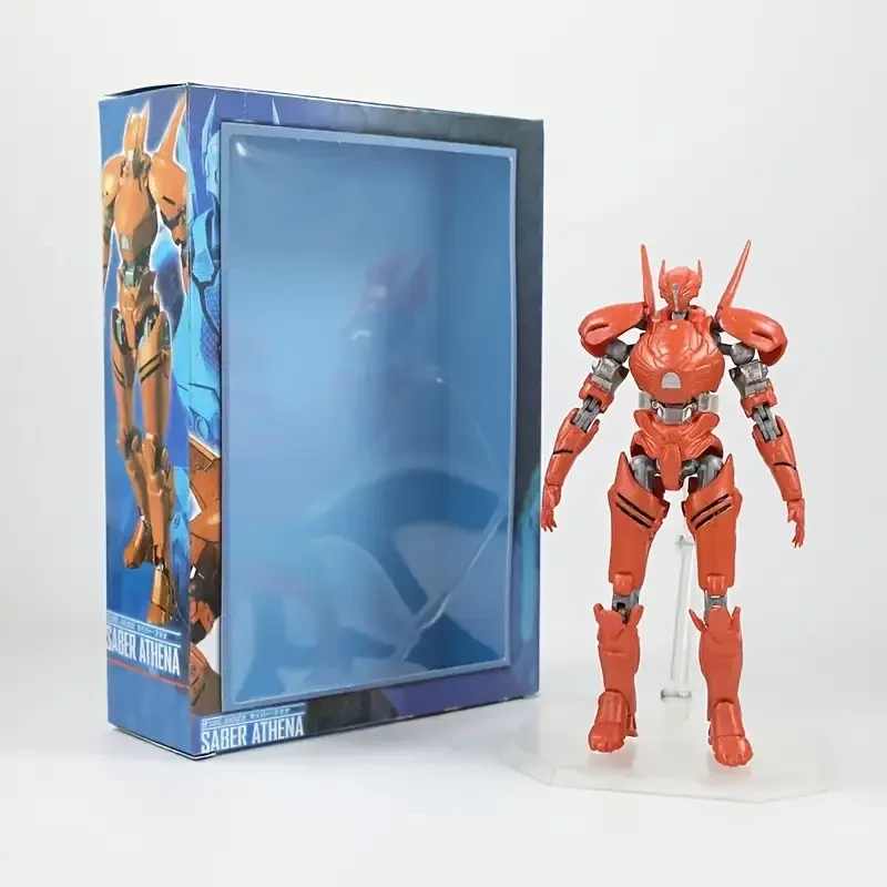 1pc Poseable Robot Model with Interchangeable Accessories, Made of PVC