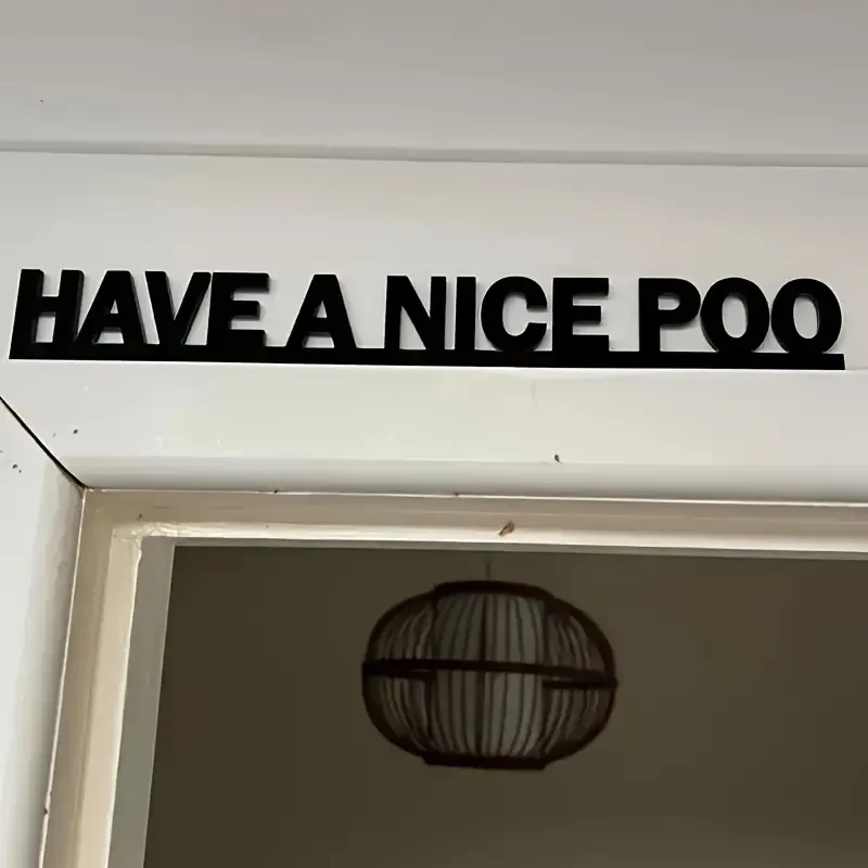 1pc Vintage "Have a Nice Poop" Door Plate