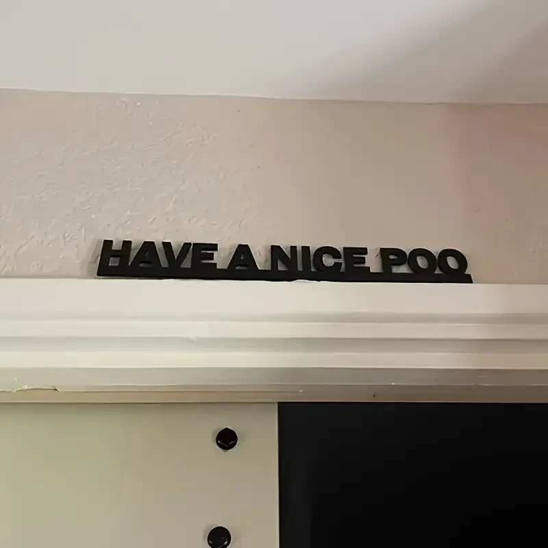1pc Vintage "Have a Nice Poop" Door Plate