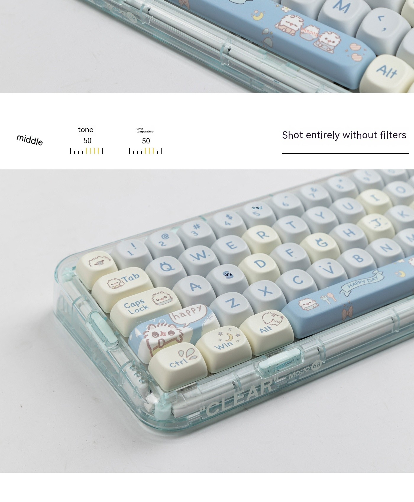 Suitable For Small Cat MOA Height Keycap Cute Meow Block Sublimation