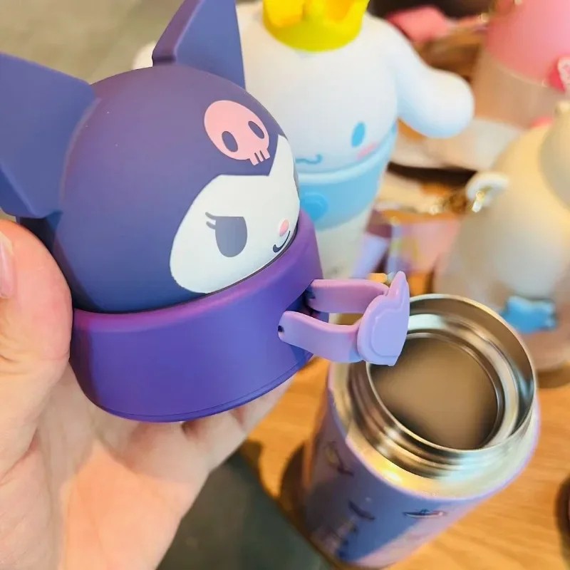 Miniso Hello Kitty Cinnamoroll Kuromi Stainless Steel 316 Thermos Water Bottle  Vacuum Termo Kids Vacuum Flask Bottle Tumbler