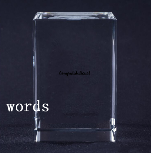 3d Laser Engraving Crystal Souvenir Photo Customized