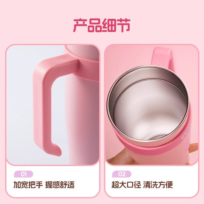 MINISO Loopy Series Jumbo Large Capacity Straw Cup  Cute Cug for Girls, Stainless Steel High Color Value, 1.6L Capacity