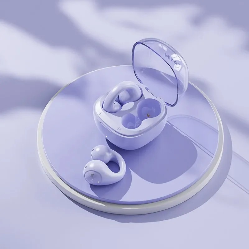 Original MINISO MCT09 Wireless Bluetooth V5.3 Earphones  Touch Control Ear Clip Music Earbuds, Sport Running Headset with Mic