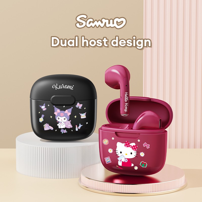 Miniso Sanrio BL22B Bluetooth 5.3 Wireless Earbuds  Cute My Melody Earphones with HIFI Stereo Sound, Hello Kitty & Kuromi