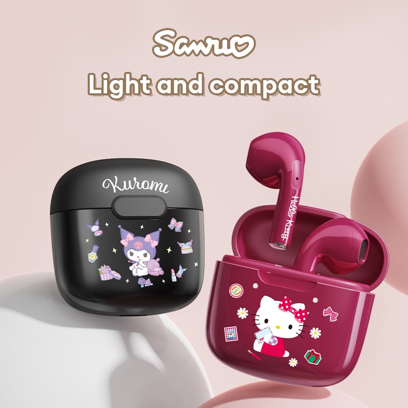 Miniso Sanrio BL22B Bluetooth 5.3 Wireless Earbuds  Cute My Melody Earphones with HIFI Stereo Sound, Hello Kitty & Kuromi