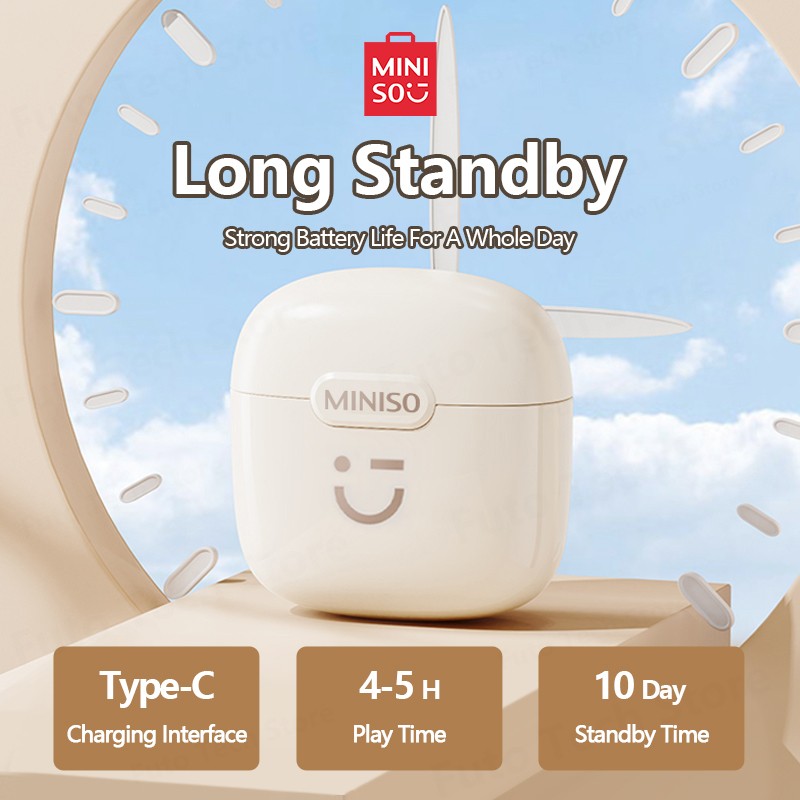 Original MINISO M06 Wireless Bluetooth V5.3 Headset  Stereo Gaming Sports Earphones, Noise Reduction Headphones with Mic